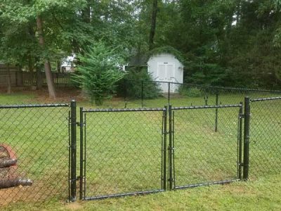 Black Chain Link Fence Installation