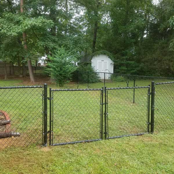 Black Chain Link Fence Installation