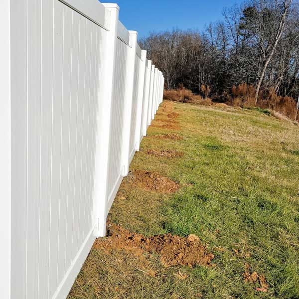 New Vinyl Fence Installation