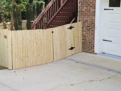 New Wood Fence Installation